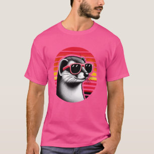 Mongoose Retro Vintag Sunset Animal Sonnenbrille 7 T-Shirt