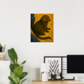 Mongoose unter Strohmalerei Poster (Heimbüro)