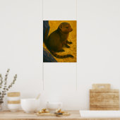 Mongoose unter Strohmalerei Poster (Küche)
