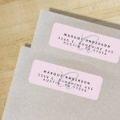 Mongoram Chic Stilvolle Script Lila Rücksendeadres