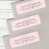 Mongoram Chic Stilvolle Script Rosa Rücksendeadres