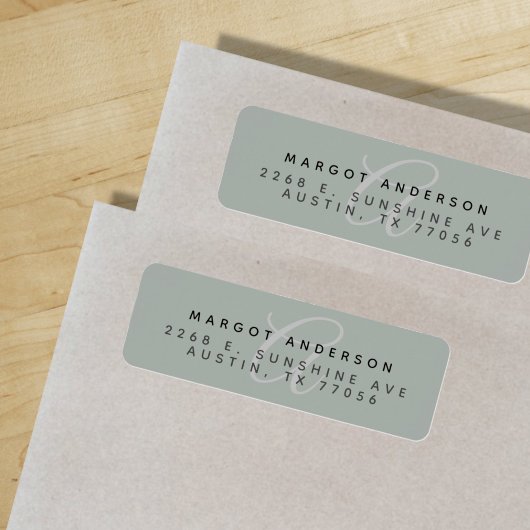 Mongoram Chic Stilvolle Script-Sage-Rücksendeadres