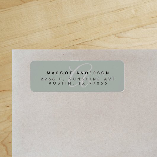 Mongoram Chic Stilvolle Script-Sage-Rücksendeadres