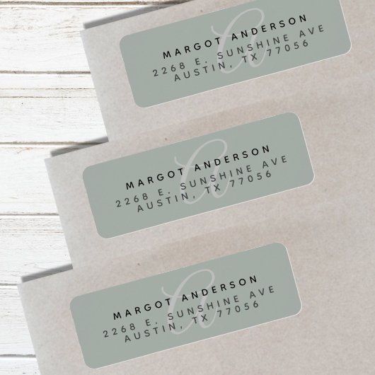 Mongoram Chic Stilvolle Script-Sage-Rücksendeadres