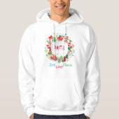 Mongram 20XX Hallo Winter Holiday Symbole Muster Hoodie (Vorderseite)