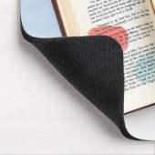 Mongram alte Buchdarstellung Watercolor Mousepad (Ecke)