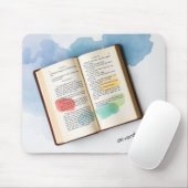 Mongram alte Buchdarstellung Watercolor Mousepad (Mit Mouse)