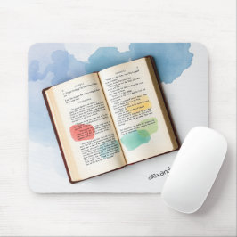 Mongram alte Buchdarstellung Watercolor Mousepad