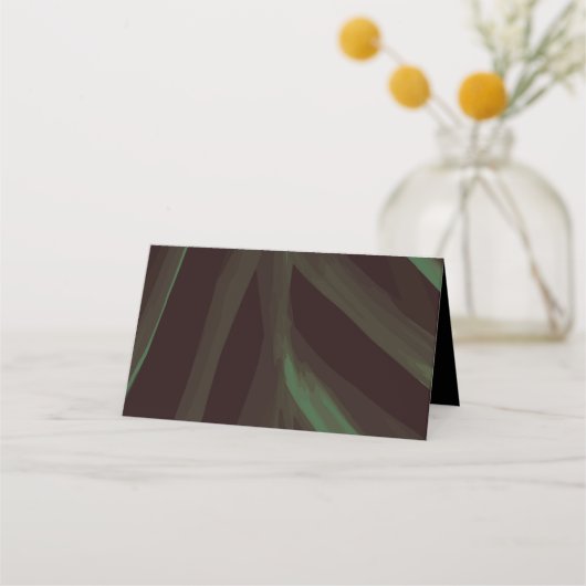 Mongram Arches Palm Tree Tropical Wedding Platzkarte (Rückseite)