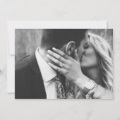 Mongram Arches Tropical Wedding Foto Dankeskarte (Rückseite)