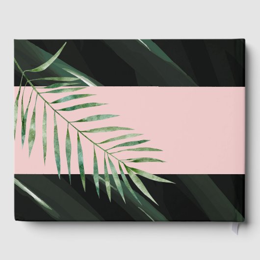 Mongram Arches Tropical Wedical Guest Book Gästebuch (Rückseite)