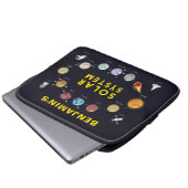 Mongram Astronautenkinder des Sonnensystems Cool Laptopschutzhülle (Vorne Knopf)