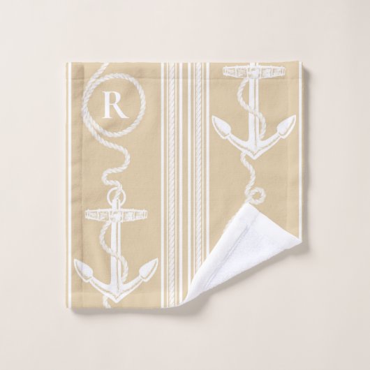 Mongram Badhandtuch Set (Waschlappen)