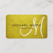 Mongram Banana gelbes Leather Look Visitenkarte (Vorderseite)