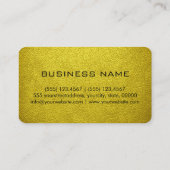Mongram Banana gelbes Leather Look Visitenkarte (Rückseite)