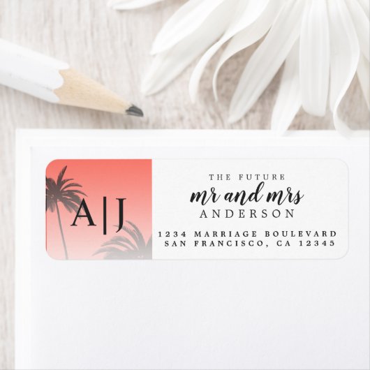 Mongram Beach Wedding Rücksendeadresse (Insitu)