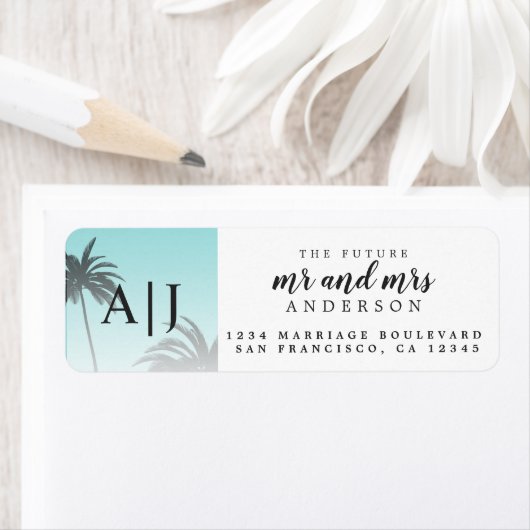 Mongram Beach Wedding Rücksendeadresse (Insitu)