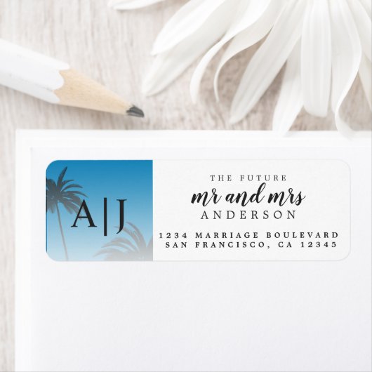 Mongram Beach Wedding Rücksendeadresse (Insitu)