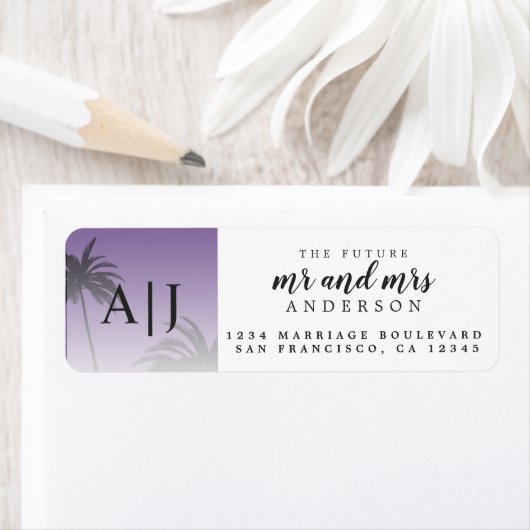 Mongram Beach Wedding Rücksendeadresse (Insitu)