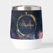 Mongram Blue Gold Galaxy Sky Planets (Rückseite)