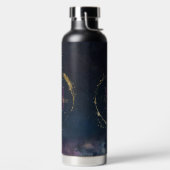 Mongram Blue Gold Galaxy Sky Planets Trinkflasche (links)