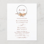 Mongram Boho Pampas Grass Wedding Flyer (Vorne)