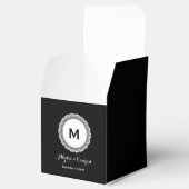 Mongram Bride Groom Date Wedding BLACK V01 Geschenkschachtel (Geöffnet)