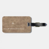 Mongram Brown Leather Gepäckanhänger (Rückseite horizontal)