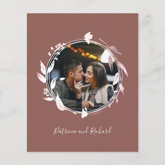 Mongram Budget Wedding Einladungen (Rückseite)