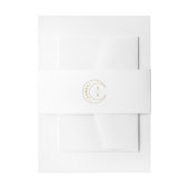 Mongram Celestial Wedding Einladungsbanderole (Vorderseite Beispiel)