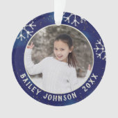 Mongram Constellation Pattern für das Weihnachts-F Ornament (Vorderseite)