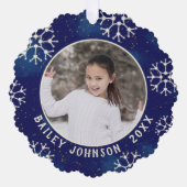 Mongram Constellation Pattern für das Weihnachts-F Ornament Karte (Vorderseite)