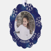 Mongram Constellation Pattern für das Weihnachts-F Ornament Karte (Links)