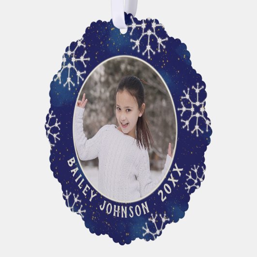 Mongram Constellation Pattern für das Weihnachts-F Ornament Karte (Links)