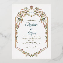 Mongram Floral Foil Vine Wedding