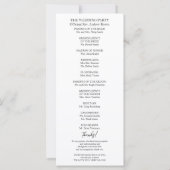 Mongram Floral Wedding Program (Rückseite)