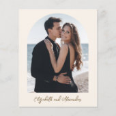 Mongram Foto Budget Wedding Einladungen (Rückseite)