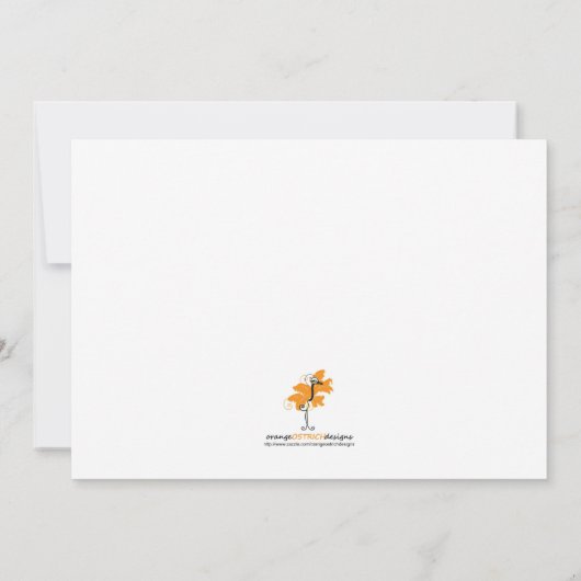 Mongram French Poodle Einladung (Rückseite)