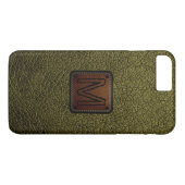 Mongram für antike Bronze-Leder Case-Mate iPhone Hülle (Rückseite (Horizontal))