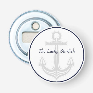Mongram für das blaue Anchor-Strandhaus der Nautis Flaschenöffner