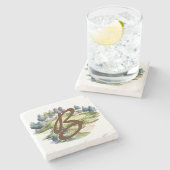 Mongram für Golfkurse Steinuntersetzer (Seitenansicht)