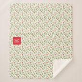 Mongram für moderne tropische Palm-Blätter Sherpadecke (Vorderseite)