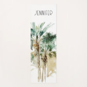 Mongram für moderne tropische Palmen Yogamatte (Vorderseite)