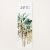 Mongram für moderne tropische Palmen Yogamatte (Rückseite)