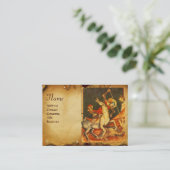 Mongram für Saint George's Battle & Dragon Parchme Visitenkarte (Stehend Vorderseite)