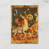 Mongram für Saint George's Battle & Dragon Parchme Visitenkarte (Rückseite)