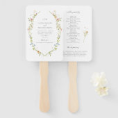 Mongram Garden Hochzeitsprogramm für Elegante Wild Fächer (Vorne und Hinten)