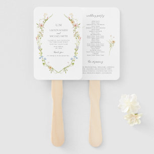 Mongram Garden Hochzeitsprogramm für Elegante Wild Fächer