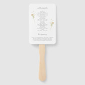 Mongram Garden Hochzeitsprogramm für Elegante Wild Fächer (Rückseite)