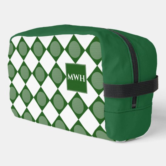 Mongram Golf Ball Muster Dopp Kit Bag Waschbeutel (Linke Seite)